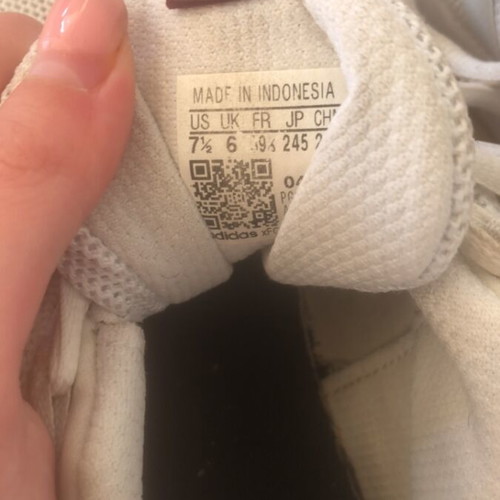 Adidas athletic women's shoes, white, size 39.5