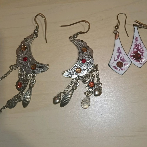 Boho earrings like new, pack of 7 pairs