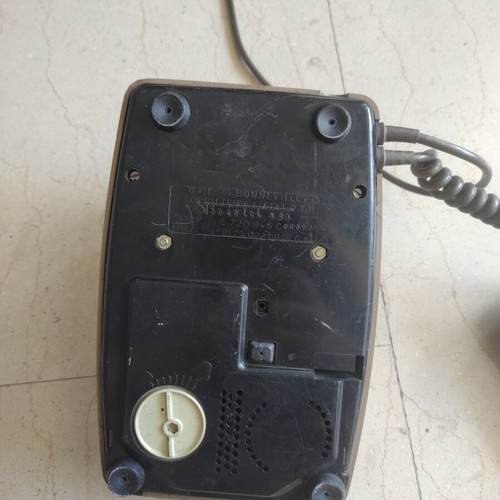 Telephone from the 1980s used, green wired