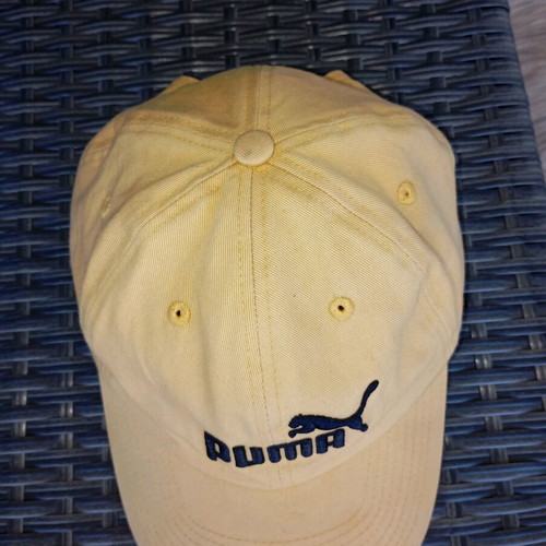 Puma hat used, Ess Cap model, yellow, 100% cotton