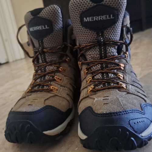 Merrell Crosslander Mid hiking boots like new, waterproof, size 41, beige brown