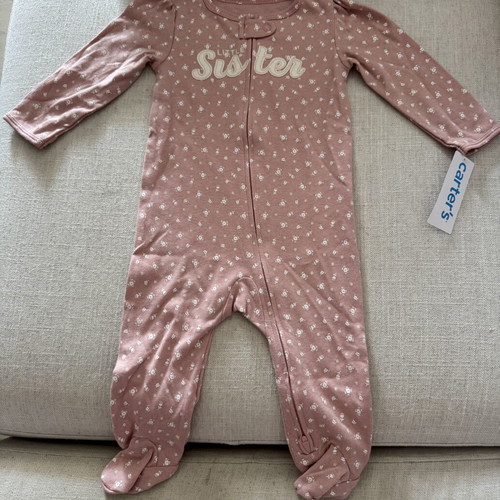 Carter’s baby sleep romper, pink, 100% cotton, new with tags