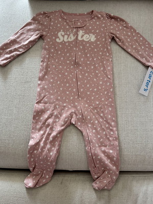 Carter’s baby sleep romper, pink, 100% cotton, new with tags