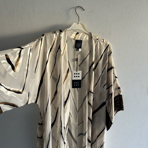 Access Fashion Maxi Kimono Dress new with tags, size M/L, sand zebra print