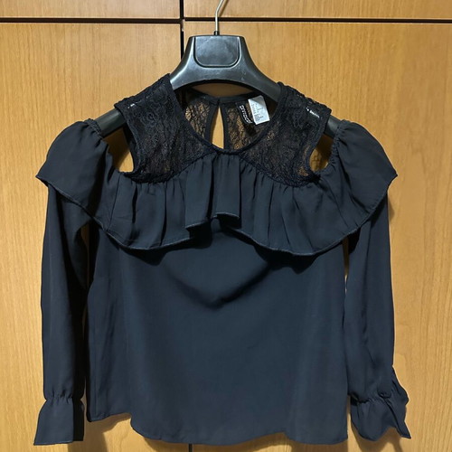 H&M Women's Black Evening Blouse Size S Like New