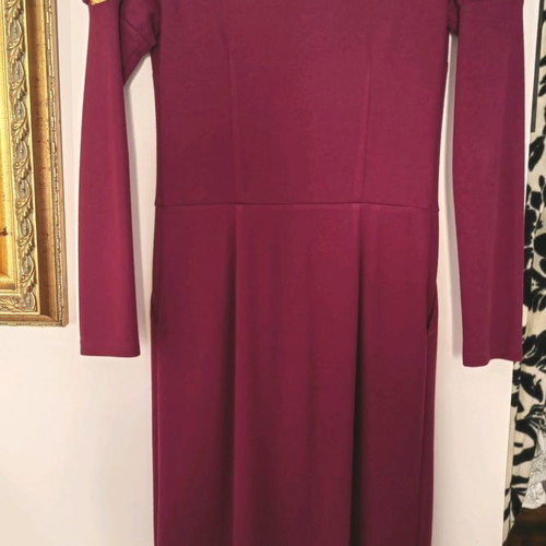 Guy Laroche dress used, purple-burgundy, medium size