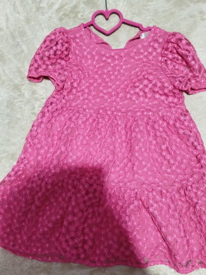 Girls' fuchsia dress like new, 128-134 cm (8-9 years)