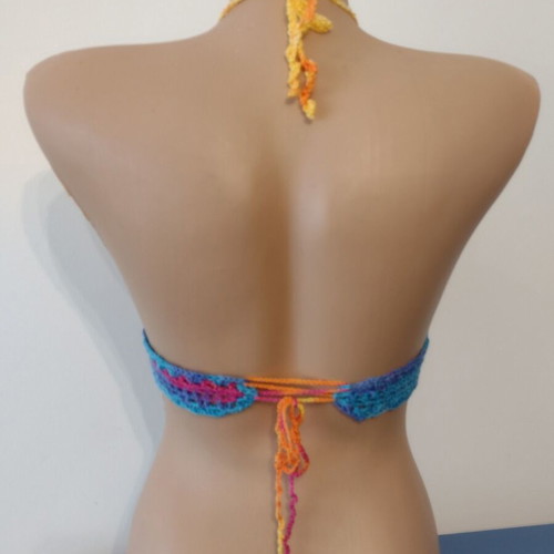 Bustier new, microfiber, colorful, size S