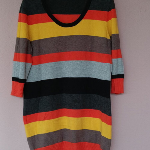 HS Navigazione multicolor striped knit dress like new, size M