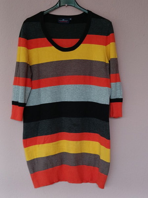 HS Navigazione multicolor striped knit dress like new, size M