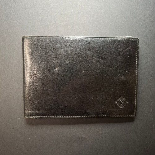 Italian leather men's wallet Evidence new, black