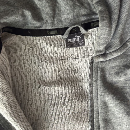Puma hoodie with zipper like new, gray, size 152 cm