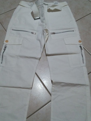 White pants with pockets, size S / 36 / 8