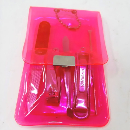 Manicure tool set like new in pink case 11×7 cm