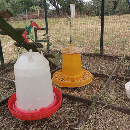 Mobile chicken coop used with automatic timer door