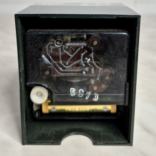 Vintage AEG Table Clock used, Space Age 70s design, Germany