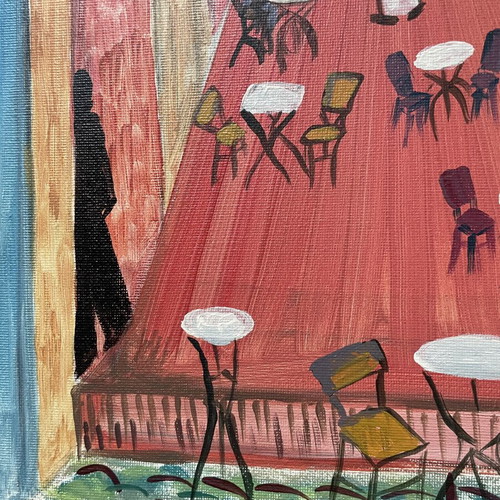 Painting inspired by Vincent van Gogh with artist signature, like new