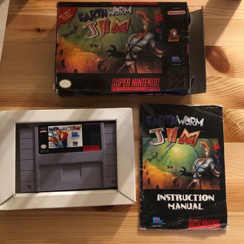 Nintendo SNES Earthworm Jim used NTSC CIB