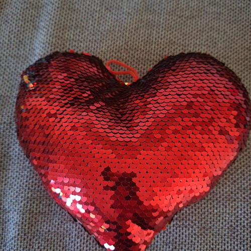 Heart with sequins new condition