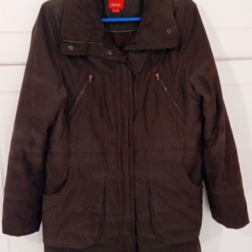 Esprit women's suede jacket brown size medium new