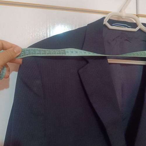 Massimo Dutti men's black jacket with subtle stripe