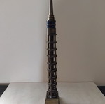 Cairo Tower vintage souvenir used, brass miniature from 1960s