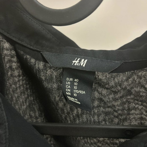 H&M See-Through Shirt Large like new, black