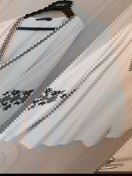 Zara τουνικ πουκάμισο μπλούζα
