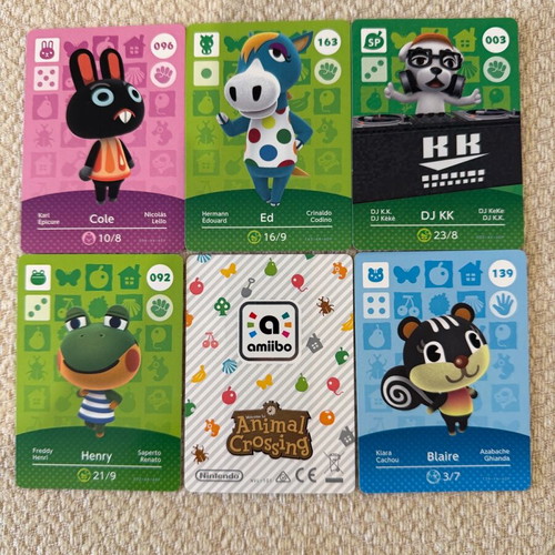 Animal Crossing visitor cards like new