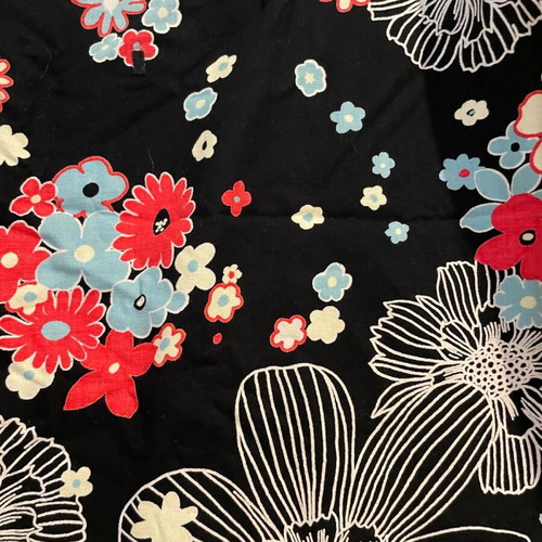 Etam A line mini skirt 60s style used, summer floral UK 18 EU 46