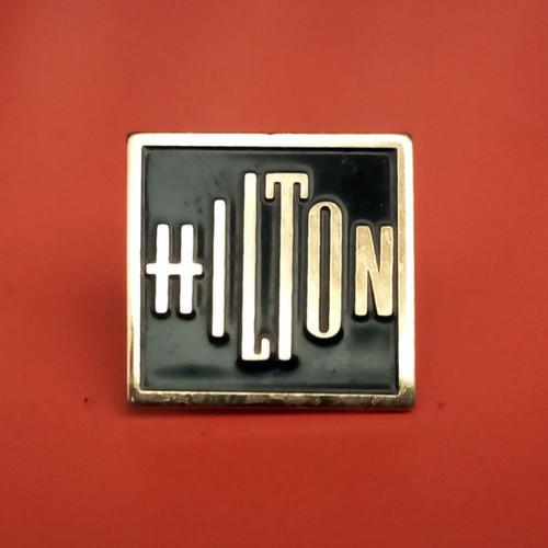 Hilton Hotel 80's pin used, black