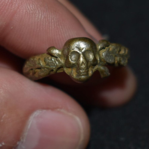German WW2 ring used, Shock troops with oak leaves