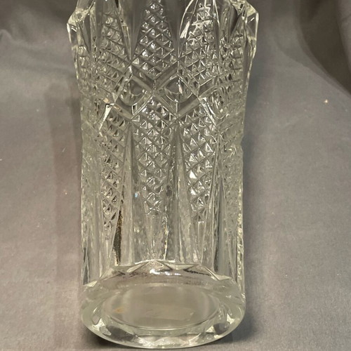Crystal vase like new, carved old style
