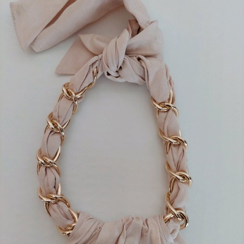H&M Halterneck Cropped Top beige, size XS, like new