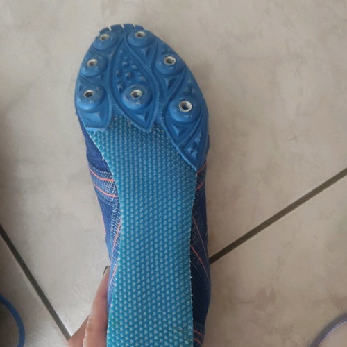 Spikes running shoes used, size 40, blue athletic