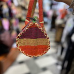 Handmade straw bag like new, multicolored