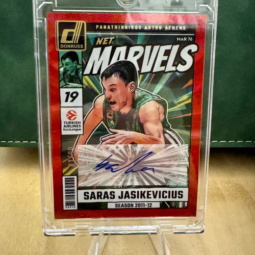 Saras Jasikevicius Net Marvels Autograph Card Panini Donruss 2024-25 new