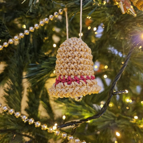 Handmade bell-shaped Christmas tree ornament new