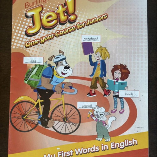 Burlington Jet! One-year Course for Juniors My First Words in English book like new