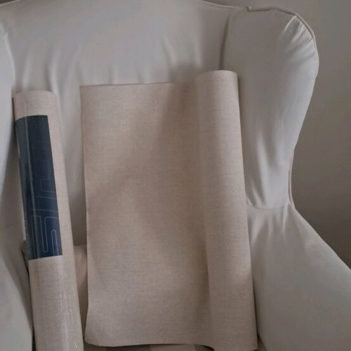 German quality wallpaper, 4 rolls with linen texture in beige