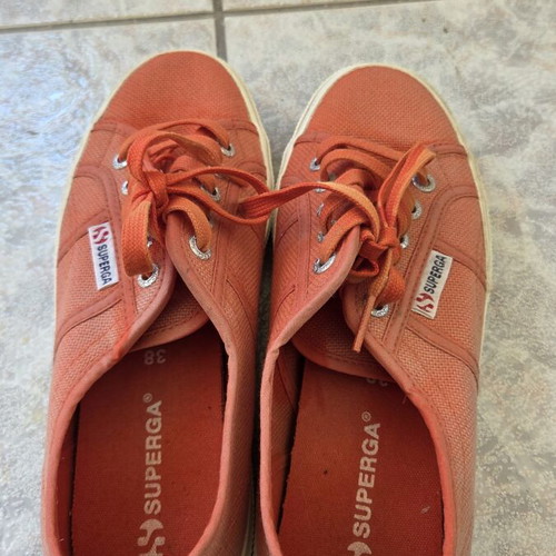 Superga women's orange sneakers size 38 used