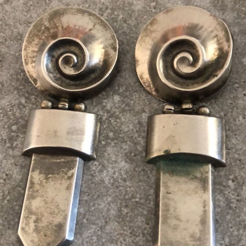 Large clip earrings used