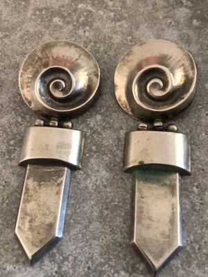 Large clip earrings used