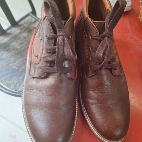 Damiani men's boots in cognac with black pair gift like new