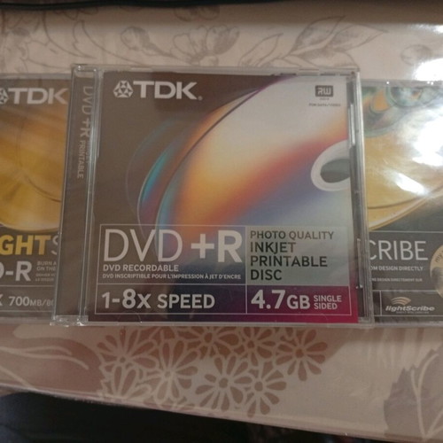Tdk CD and DVD sealed pack of 3, new