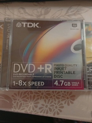 Tdk CD and DVD sealed pack of 3, new