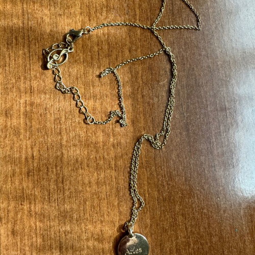 Gold necklace used with Aries constellation Stradivarius
