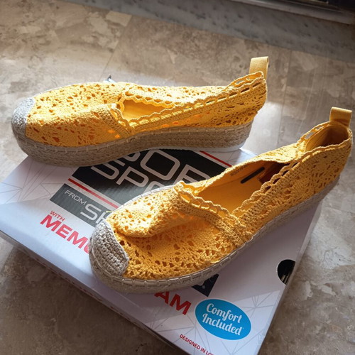Yellow espadrilles new, size 37