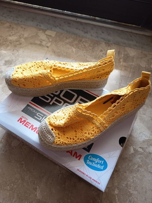 Yellow espadrilles new, size 37
