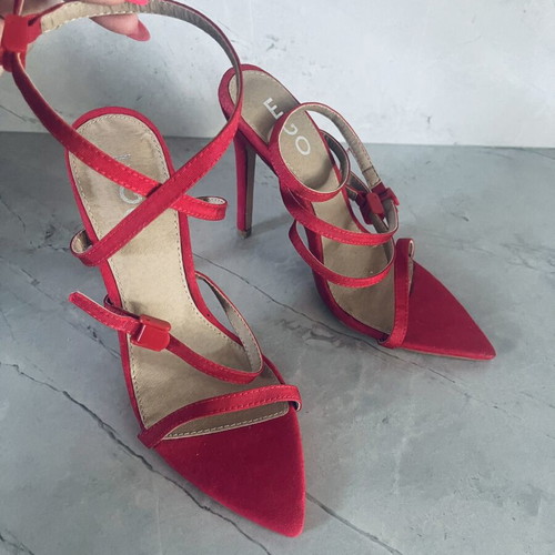 Red Strappy Heeled Sandals Scarlet Edition EU38 new